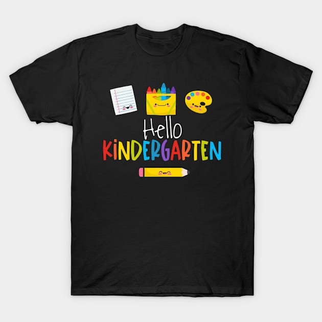 Hello Kindergarten,first day of school,Hello Kindergarten Back to School T-Shirt by Titou design